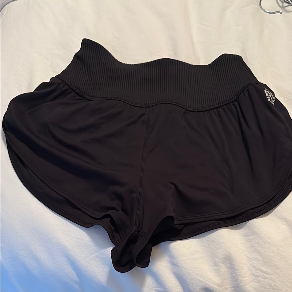 Free People  Black Athletic Shorts